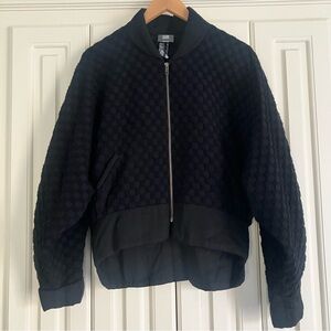 Lilith Black Zip Up Textured Bomber Jacket Size‎ XS